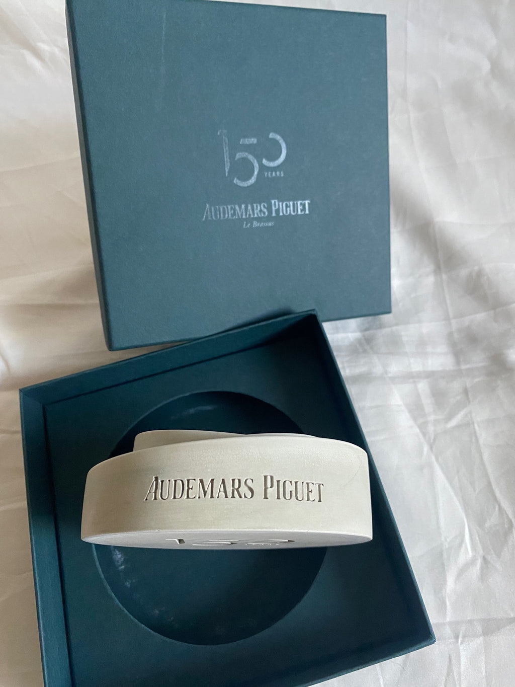 Audemars Piguet 150th anniversary swiss atelier museum cement paper weight