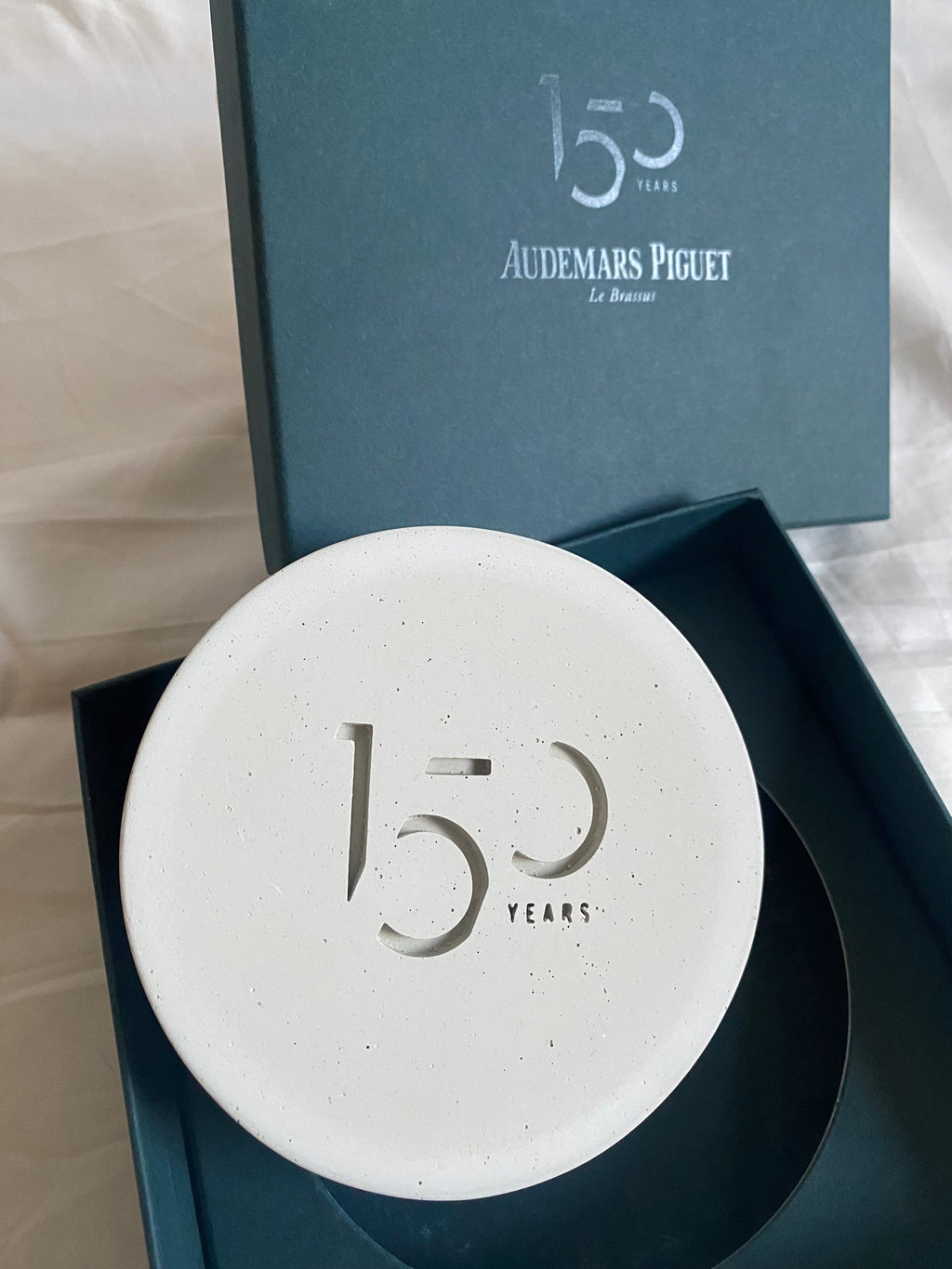 Audemars Piguet 150th anniversary swiss atelier museum cement paper weight