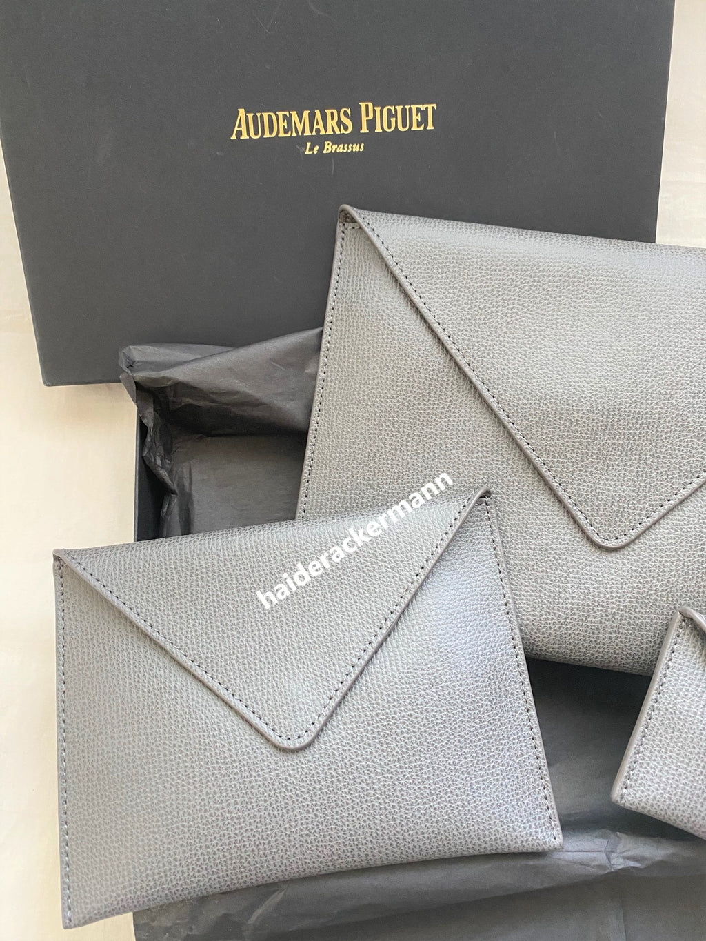 Audemars Piguet 2020 leather envelope pouch set of 3