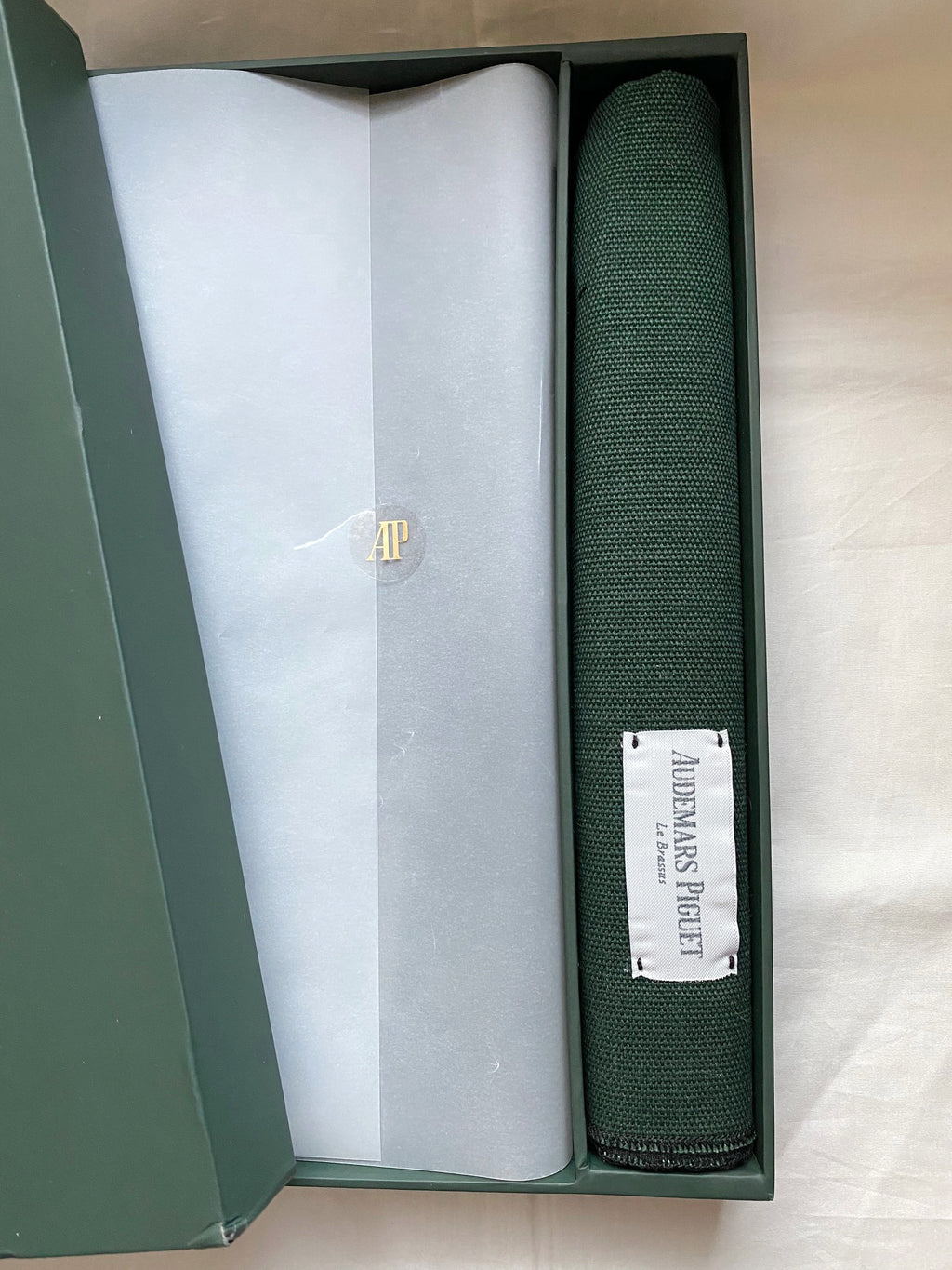 Audemars Piguet 2019 AP logo grey silk scarf
