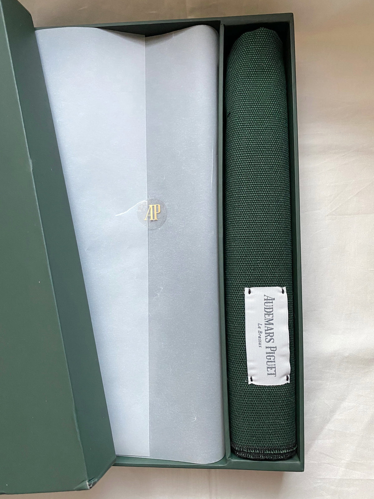 Audemars Piguet 2019 AP logo grey silk scarf