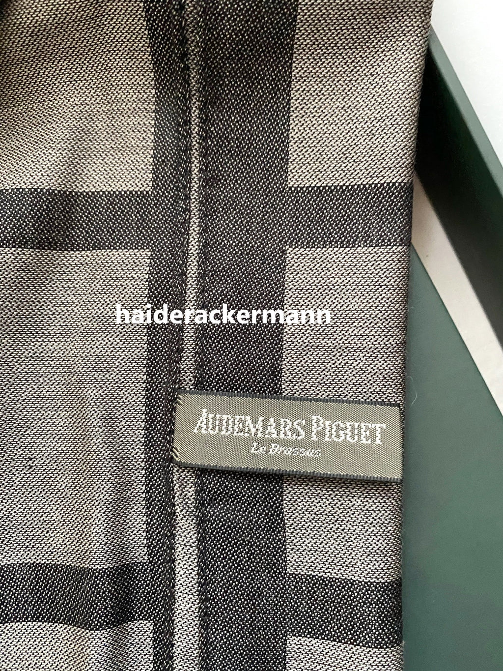 Audemars Piguet 2019 AP logo grey silk scarf