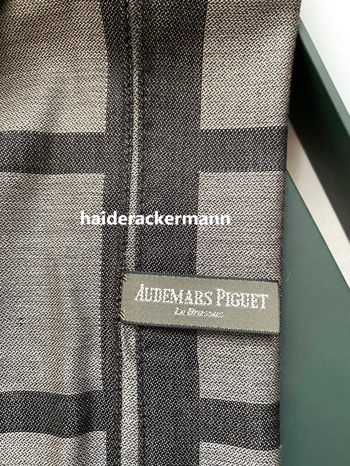 Audemars Piguet 2019 AP logo grey silk scarf