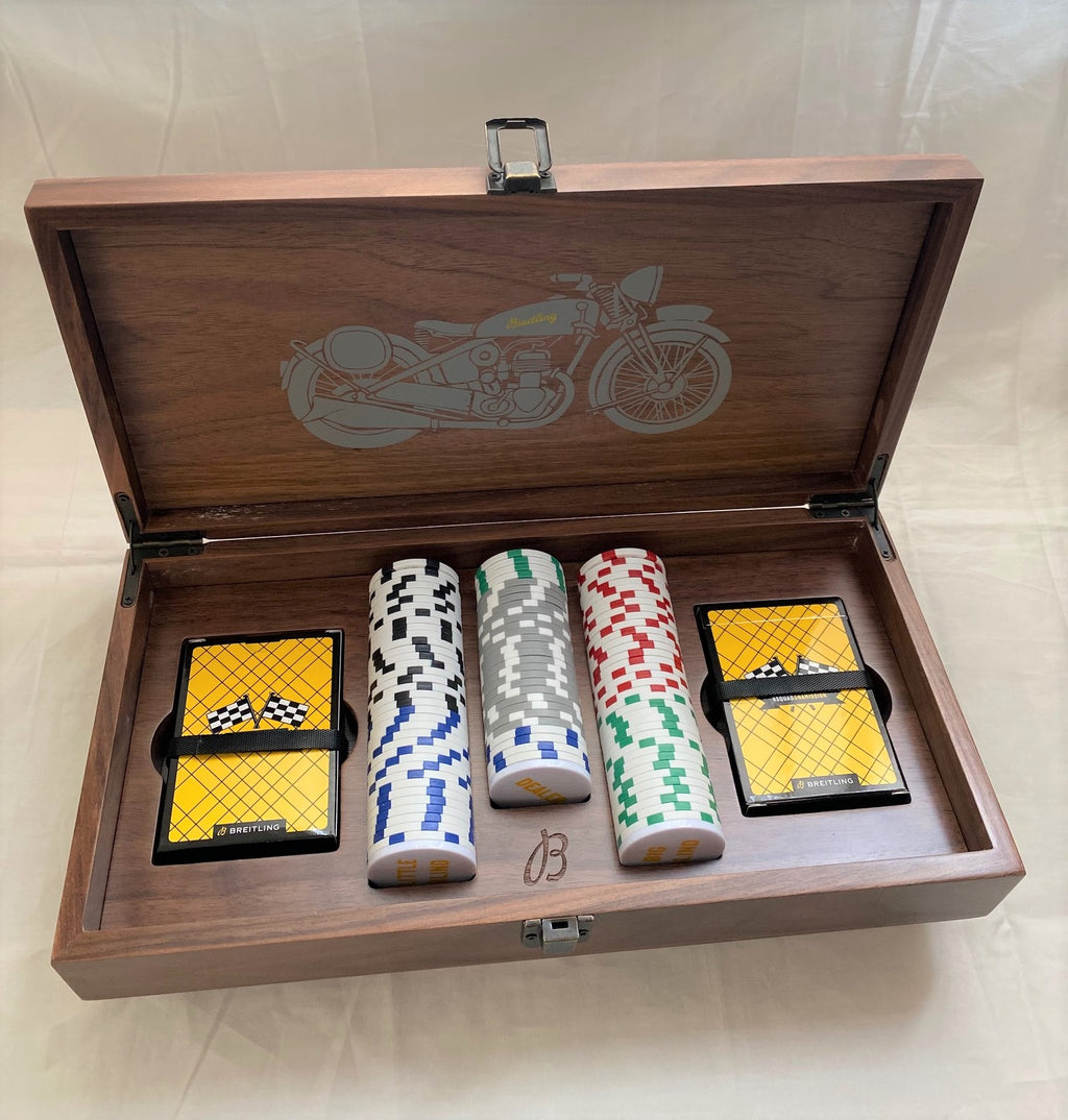 Breitling 2022 playing card & chips box