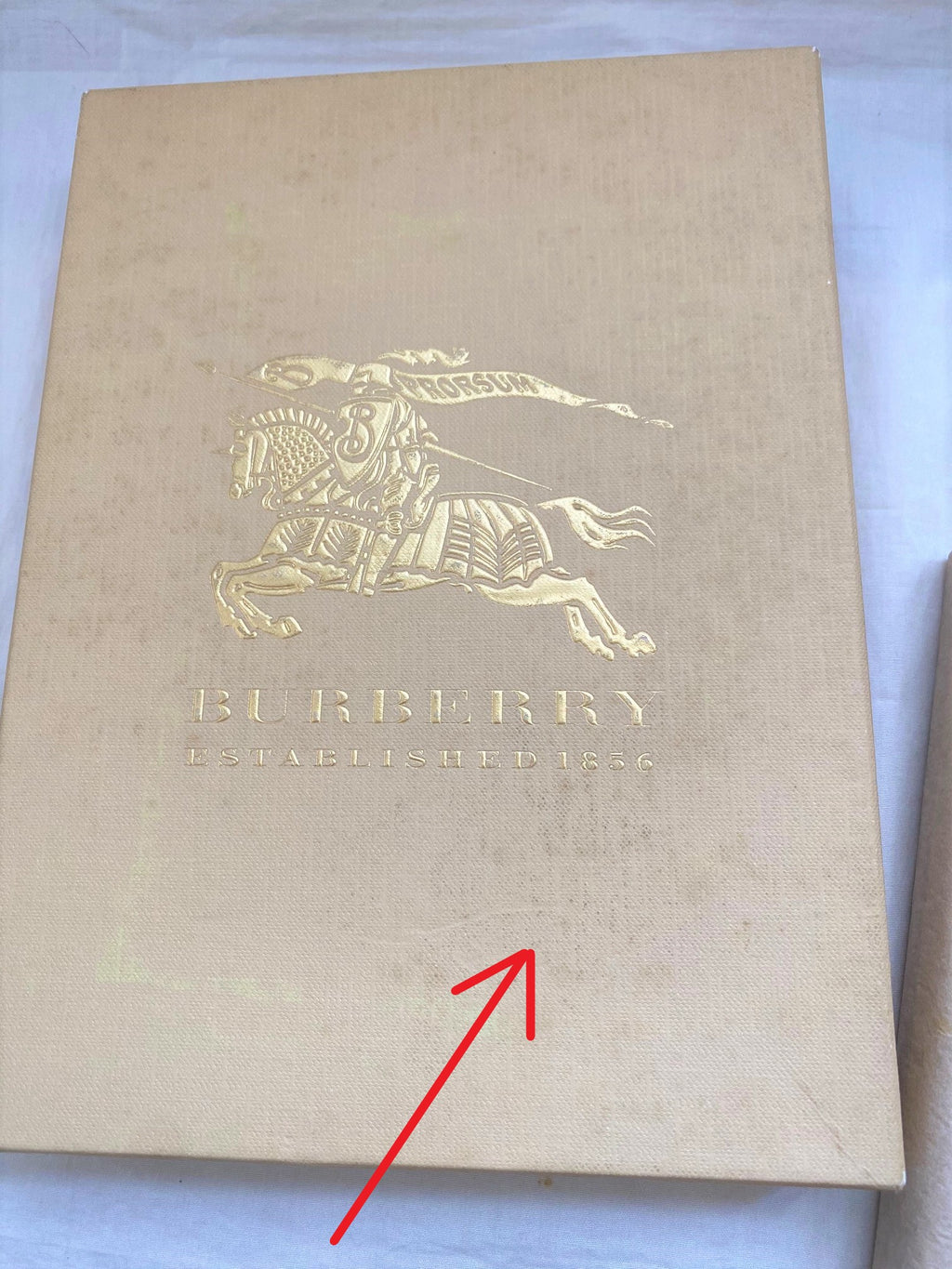 Burberry metallic gold leather cover notebook