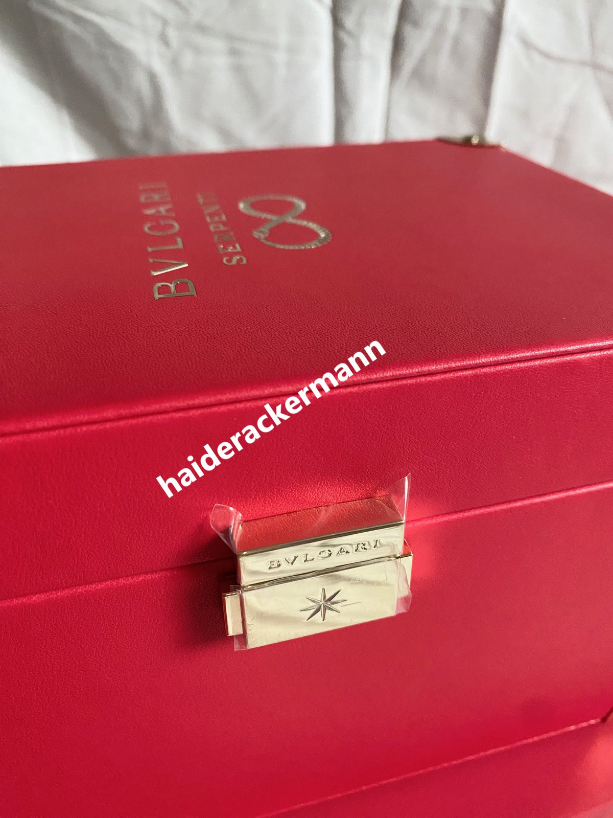 Bvlgari 2025 Chinese New Year serpenti logo cabinet jewelry box & red packet box set