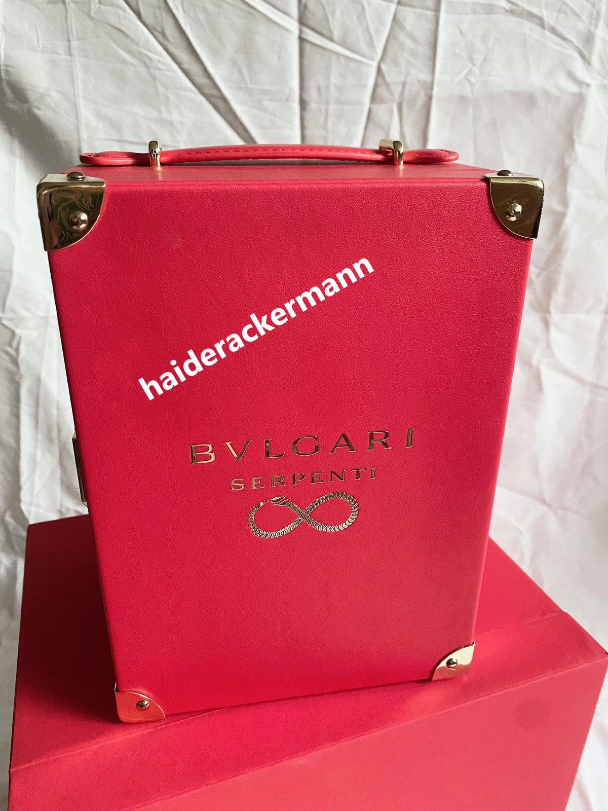 Bvlgari 2025 Chinese New Year serpenti logo cabinet jewelry box & red packet box set