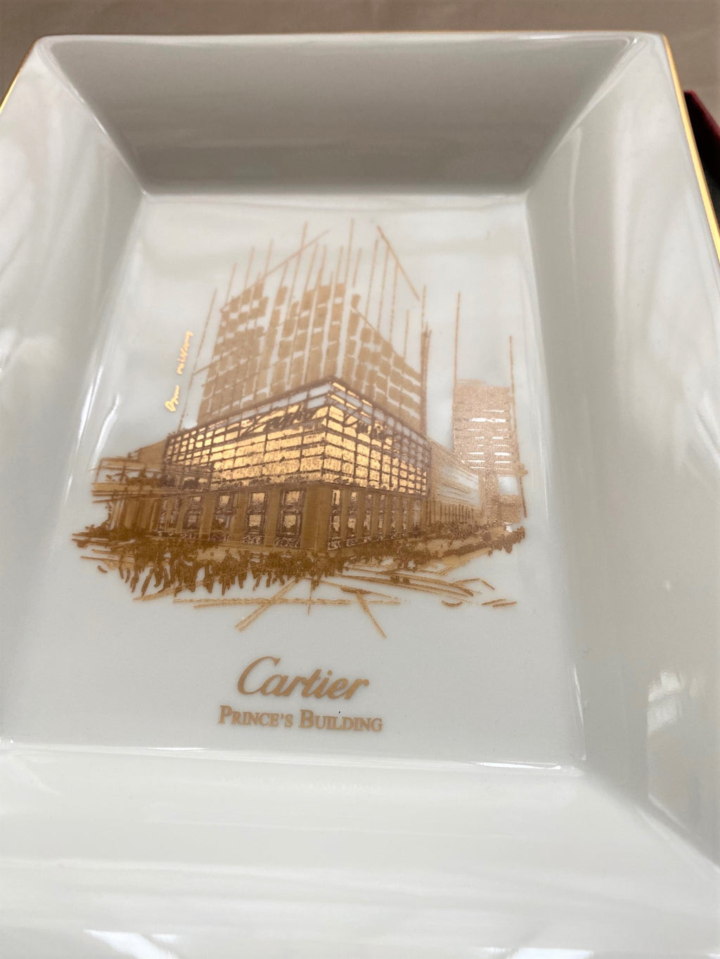 Cartier 2010 Hong Kong Prince building limoges trinket tray