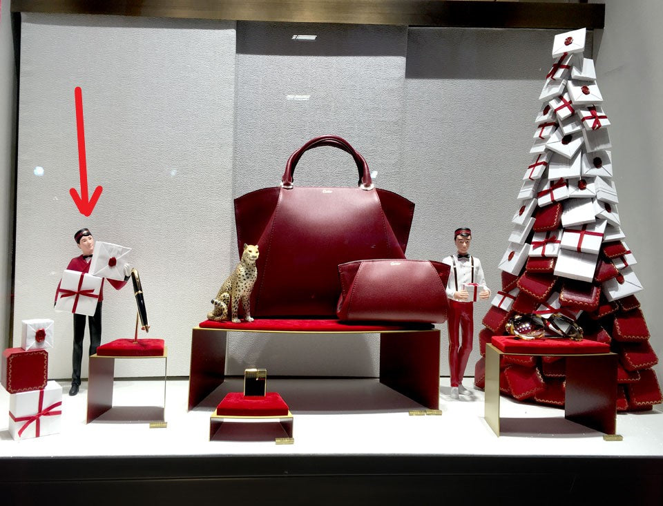 Cartier 2018 Christmas bellboy figurine for store window display