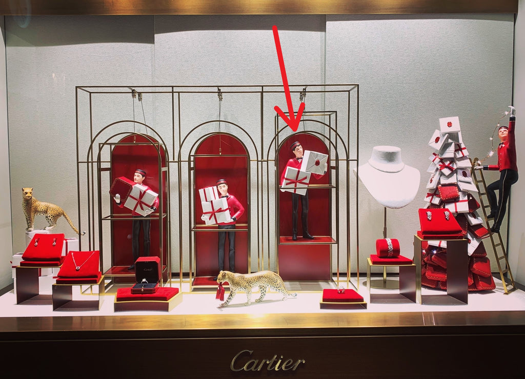 Cartier 2018 Christmas bellboy figurine for store window display
