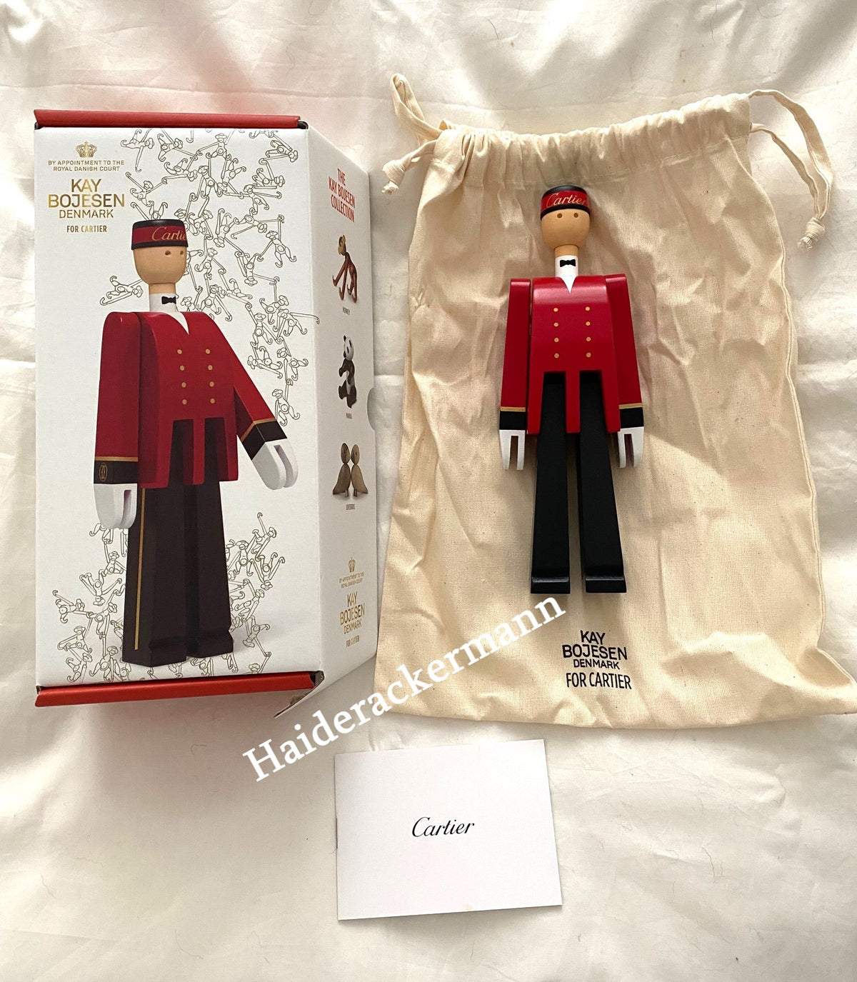 Cartier X Kay Bojesen 2020 Christmas wooden bellboy puppet figure 20 cm