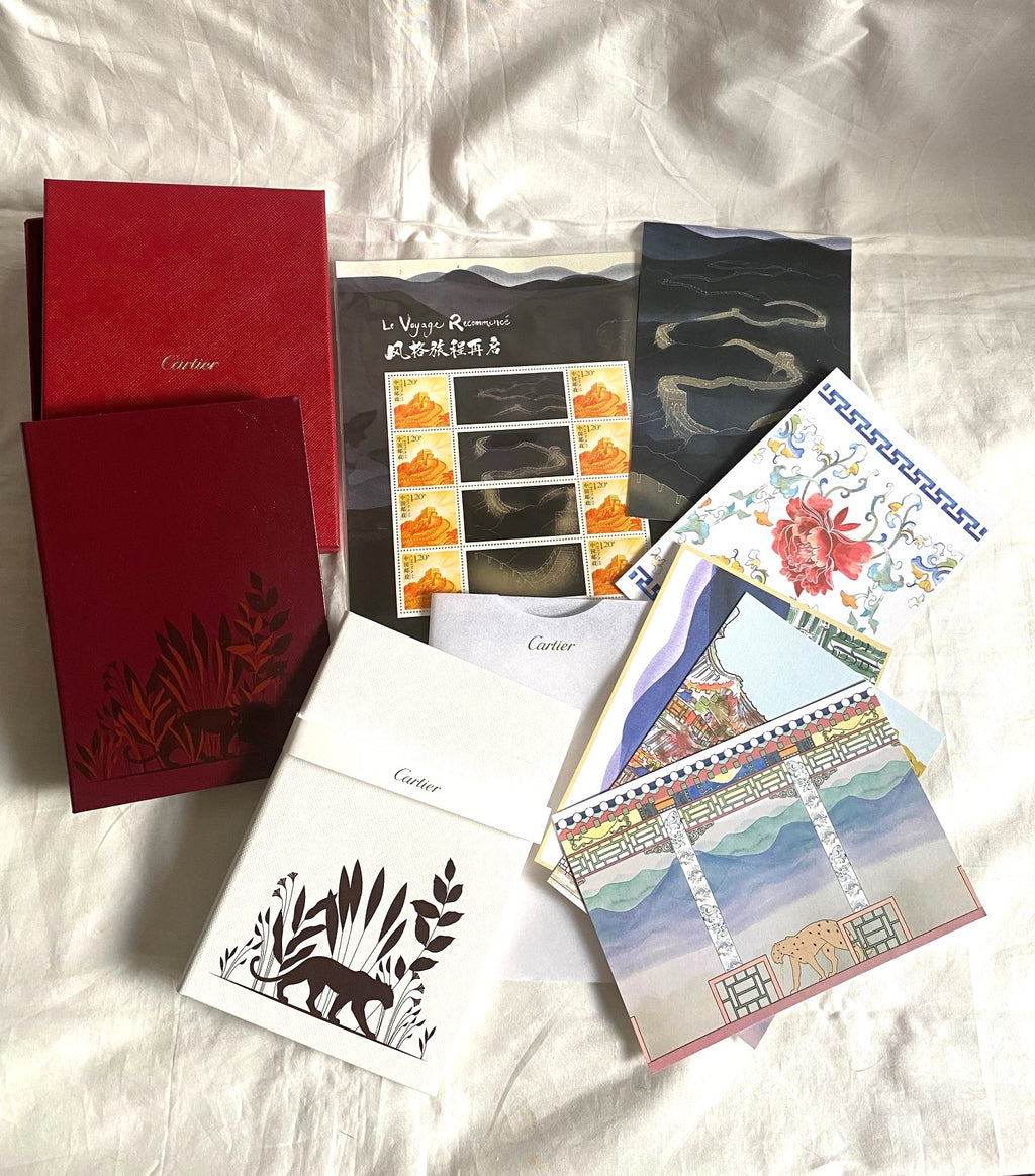 Cartier 2023 Le Voyage Recommence Beijing exhibition notebook & stamp box set