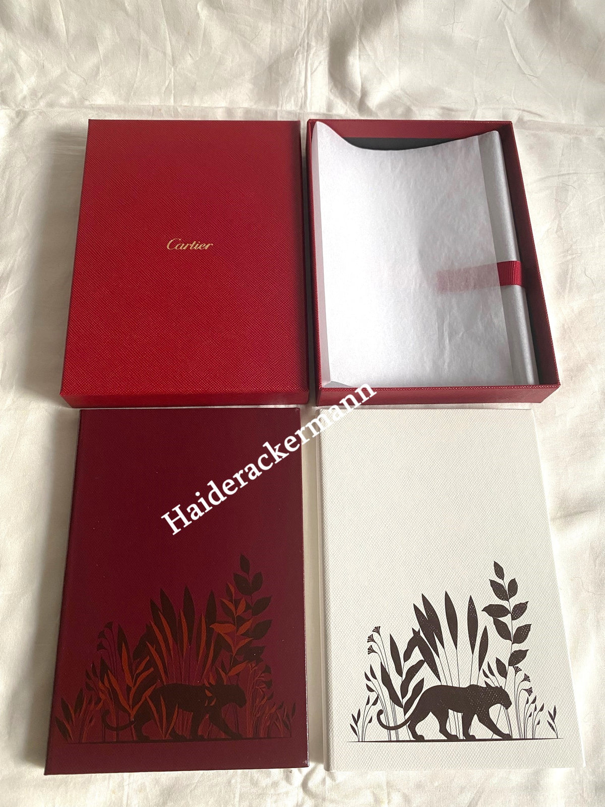 Cartier 2023 Le Voyage Recommence Beijing exhibition notebook & stamp box set