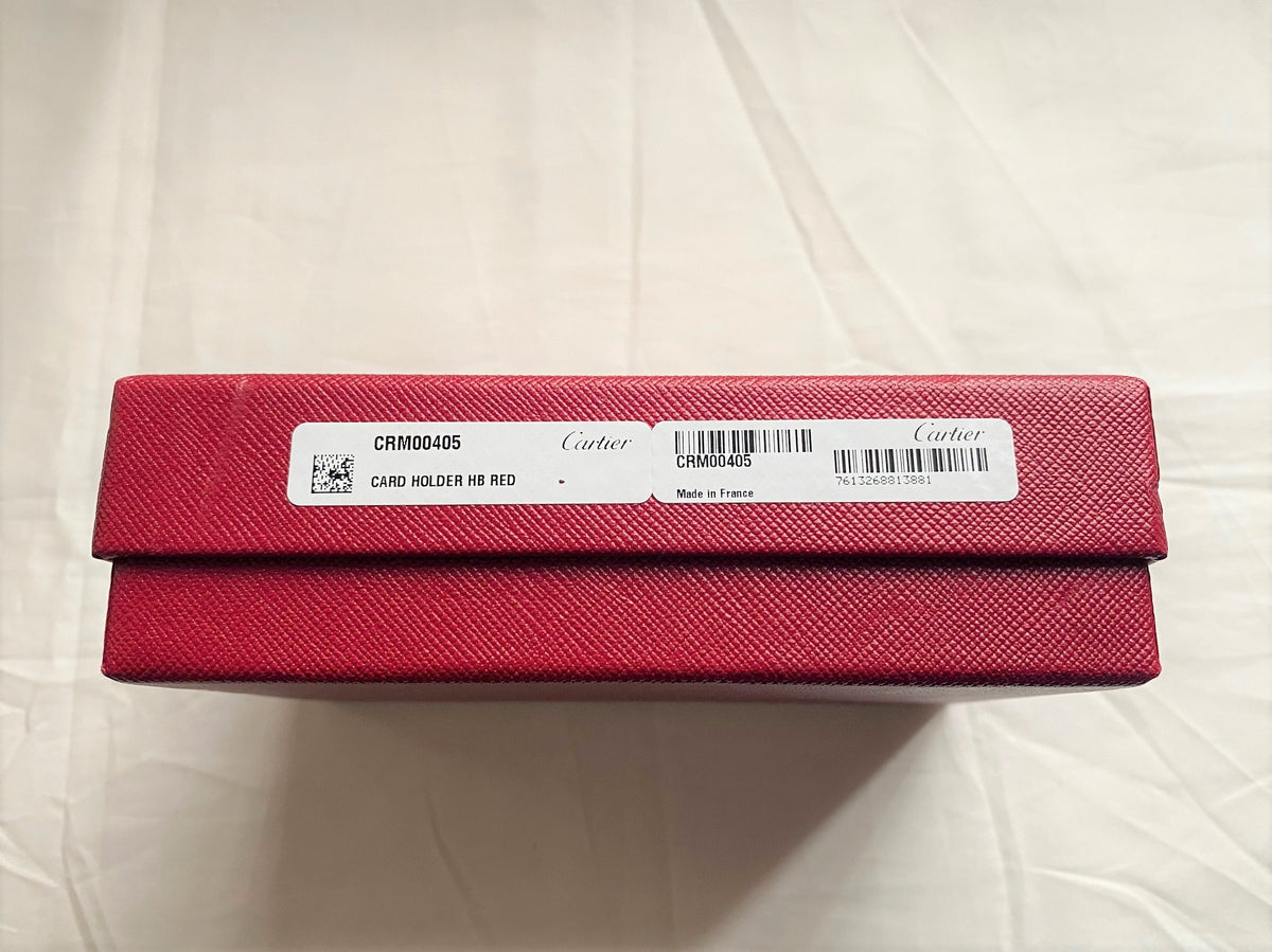 Cartier happy birthday red leather card holder