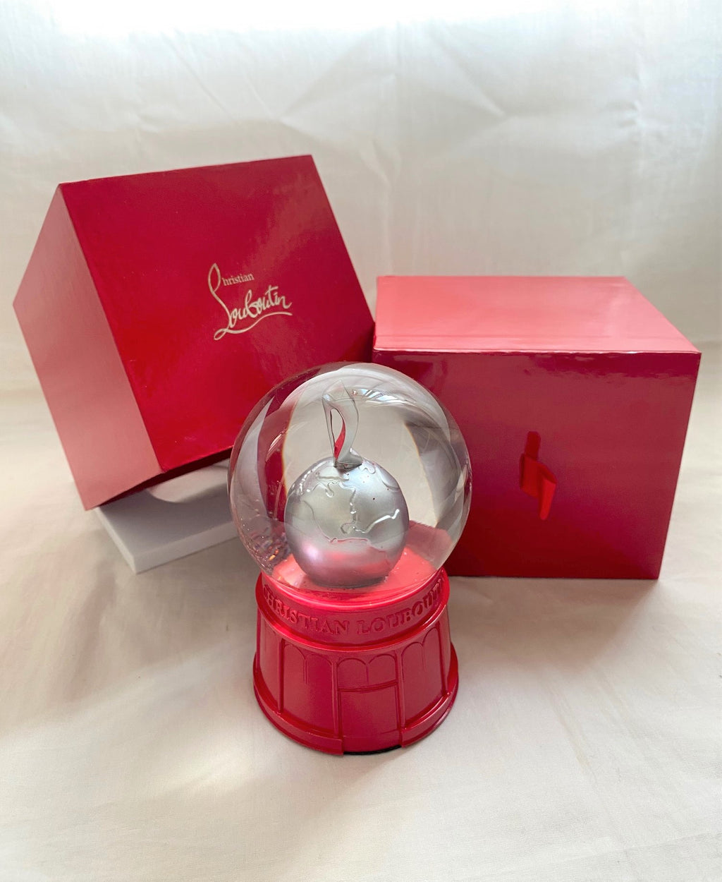Christian Louboutin 2020 Christmas high heels snow globe