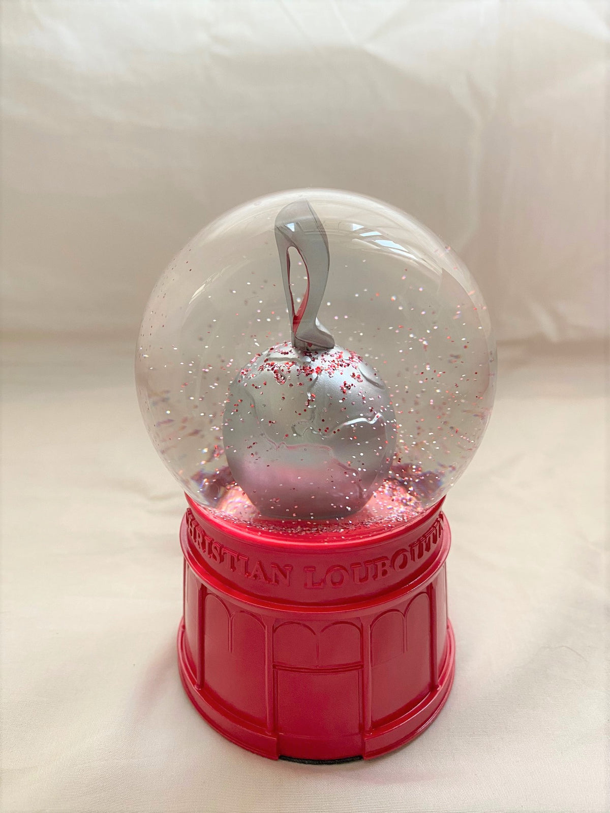 Christian Louboutin 2020 Christmas high heels snow globe