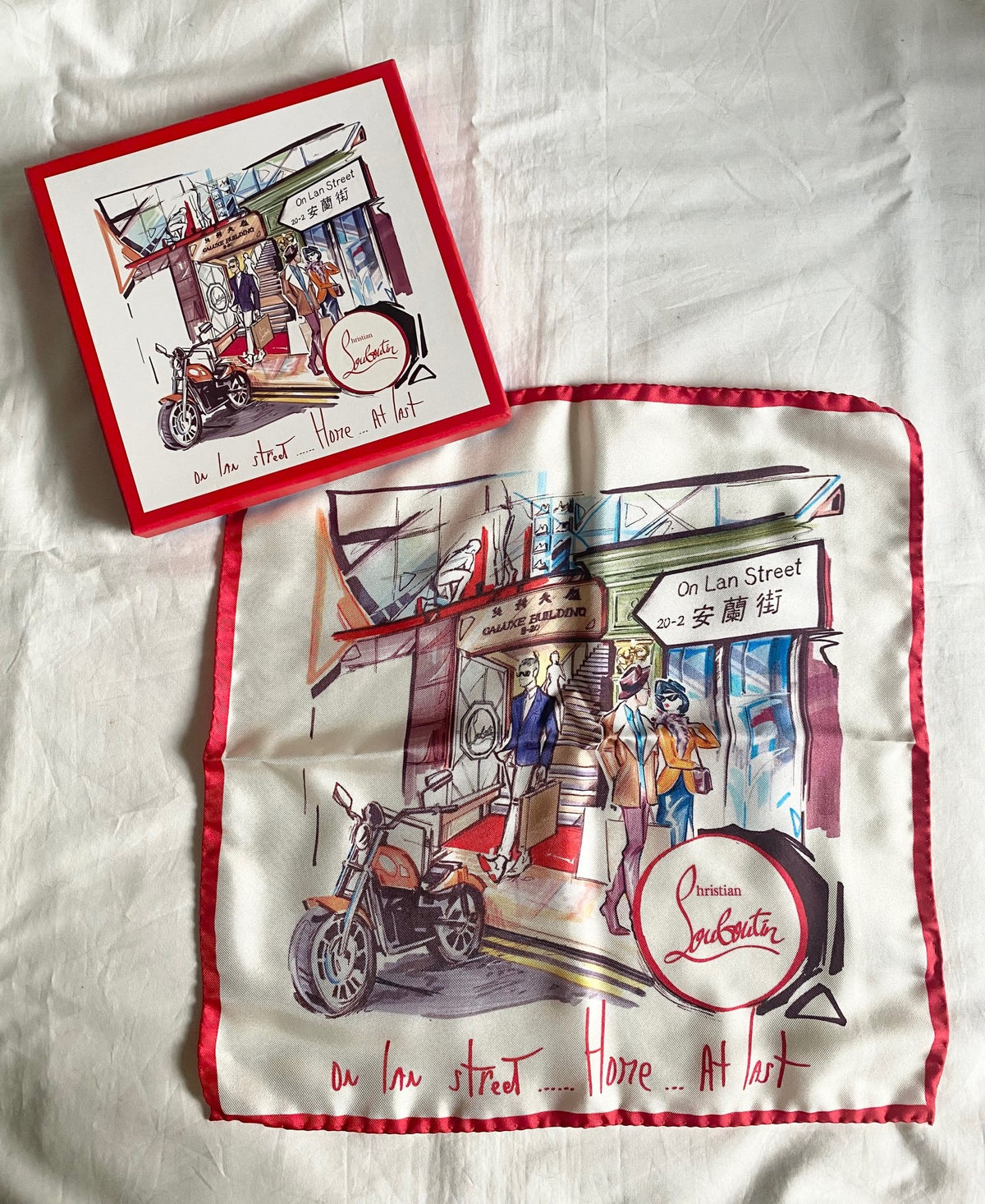 Christian Louboutin Hong Kong On Lan Street limited edition small scarf