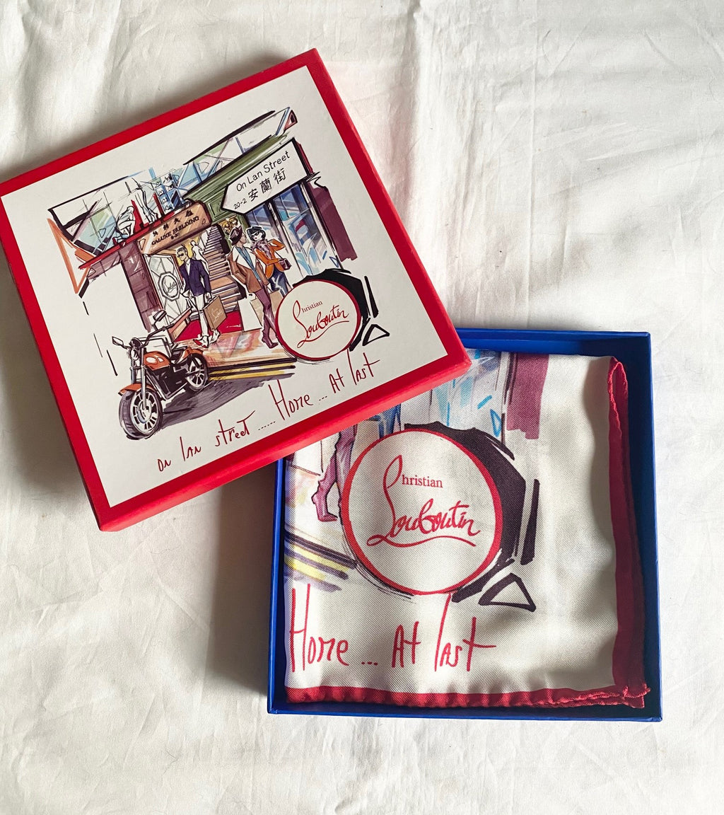 Christian Louboutin Hong Kong On Lan Street limited edition small scarf