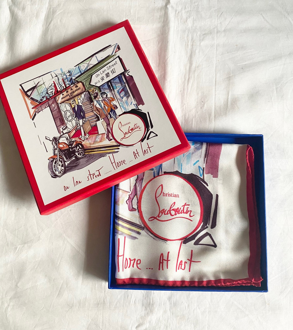 Christian Louboutin Hong Kong On Lan Street limited edition small scarf