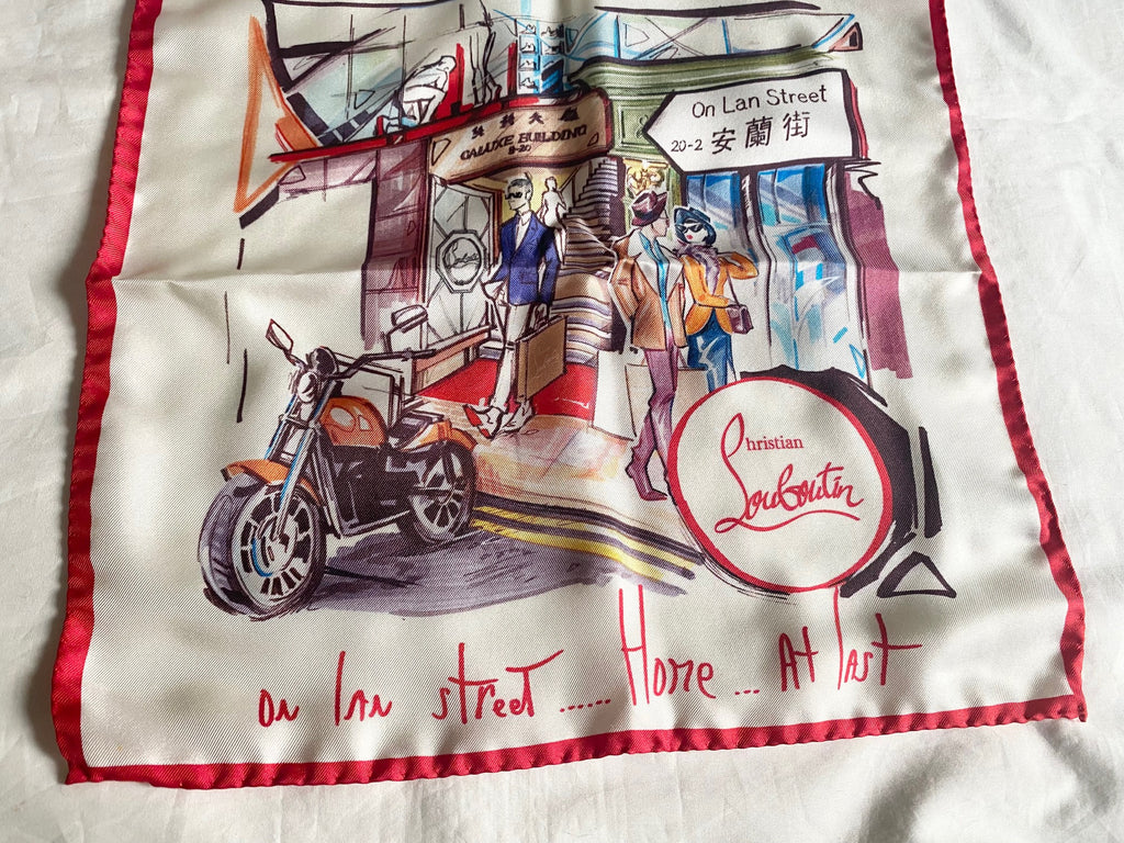 Christian Louboutin Hong Kong On Lan Street limited edition small scarf
