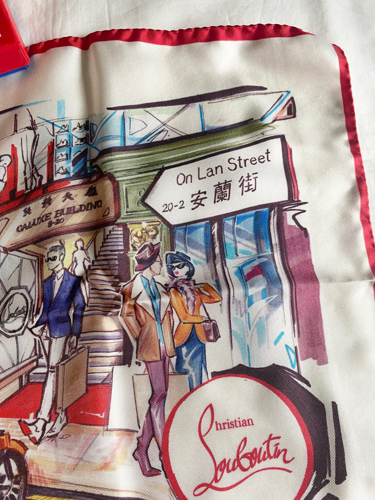 Christian Louboutin Hong Kong On Lan Street limited edition small scarf