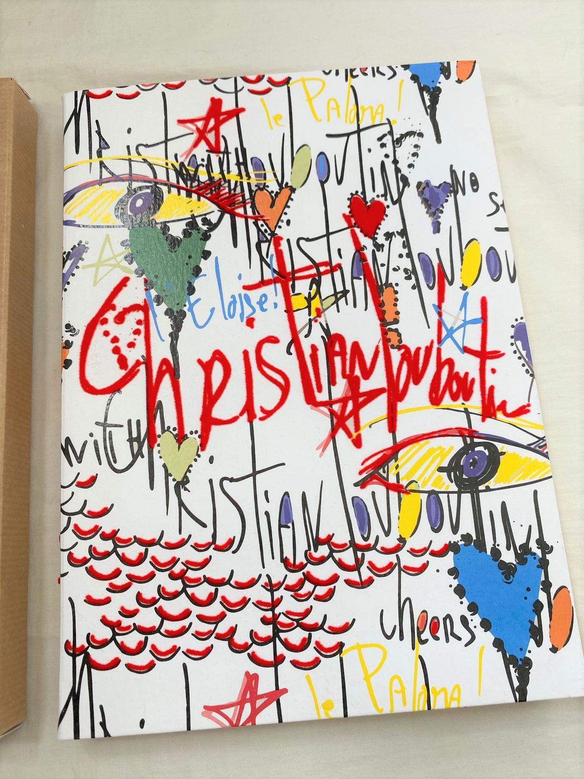 Christian Louboutin Loubitag artwork print notebook