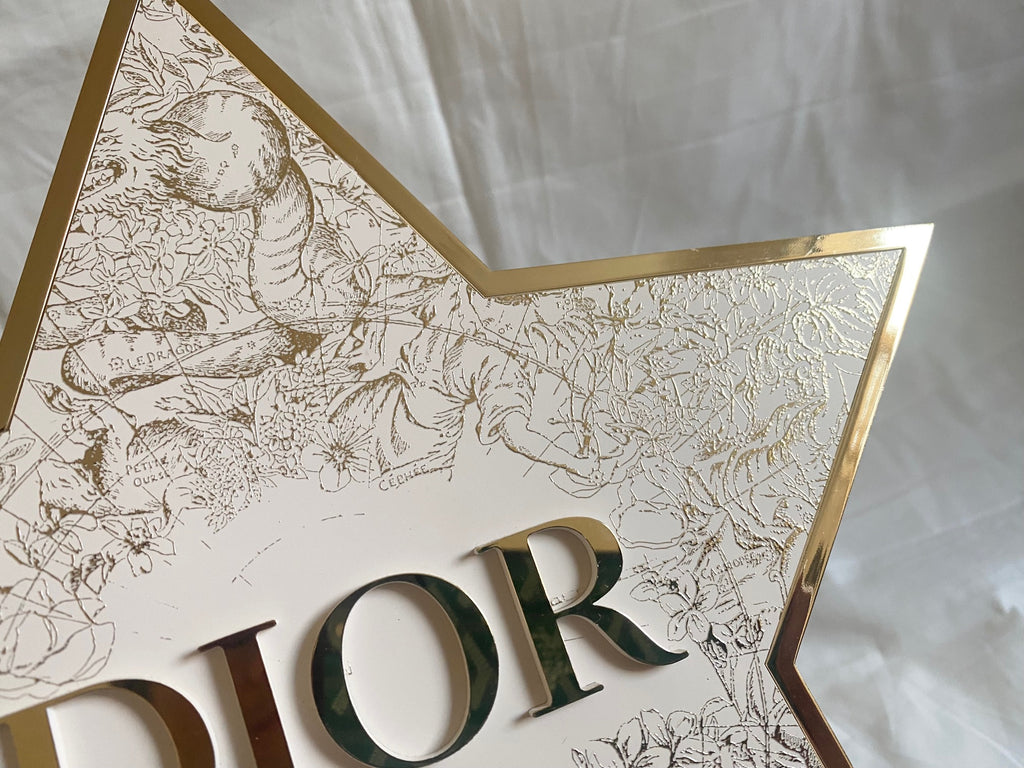 Dior 2023 Chinese New Year star symbol metal stand for window display