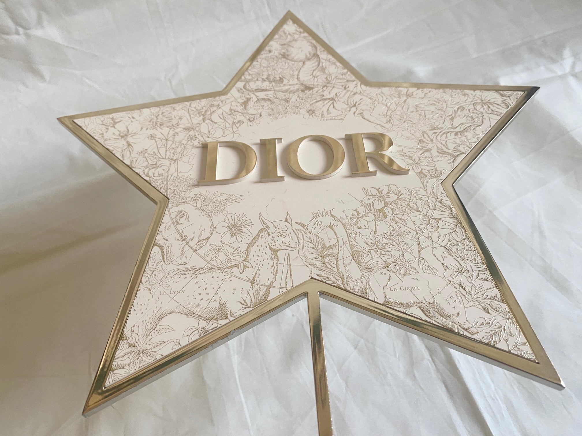Dior 2023 Chinese New Year star symbol metal stand for window display