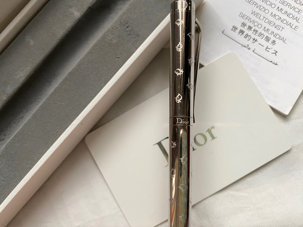 Dior vintage monogram logo patent ballpoint pen