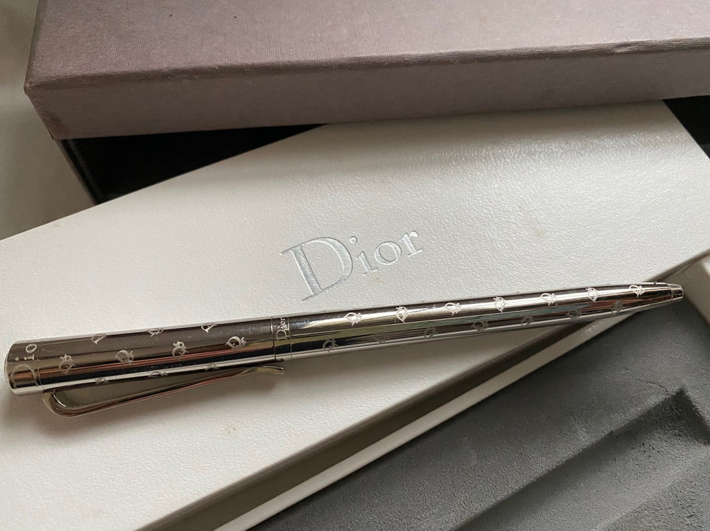 Dior vintage monogram logo patent ballpoint pen