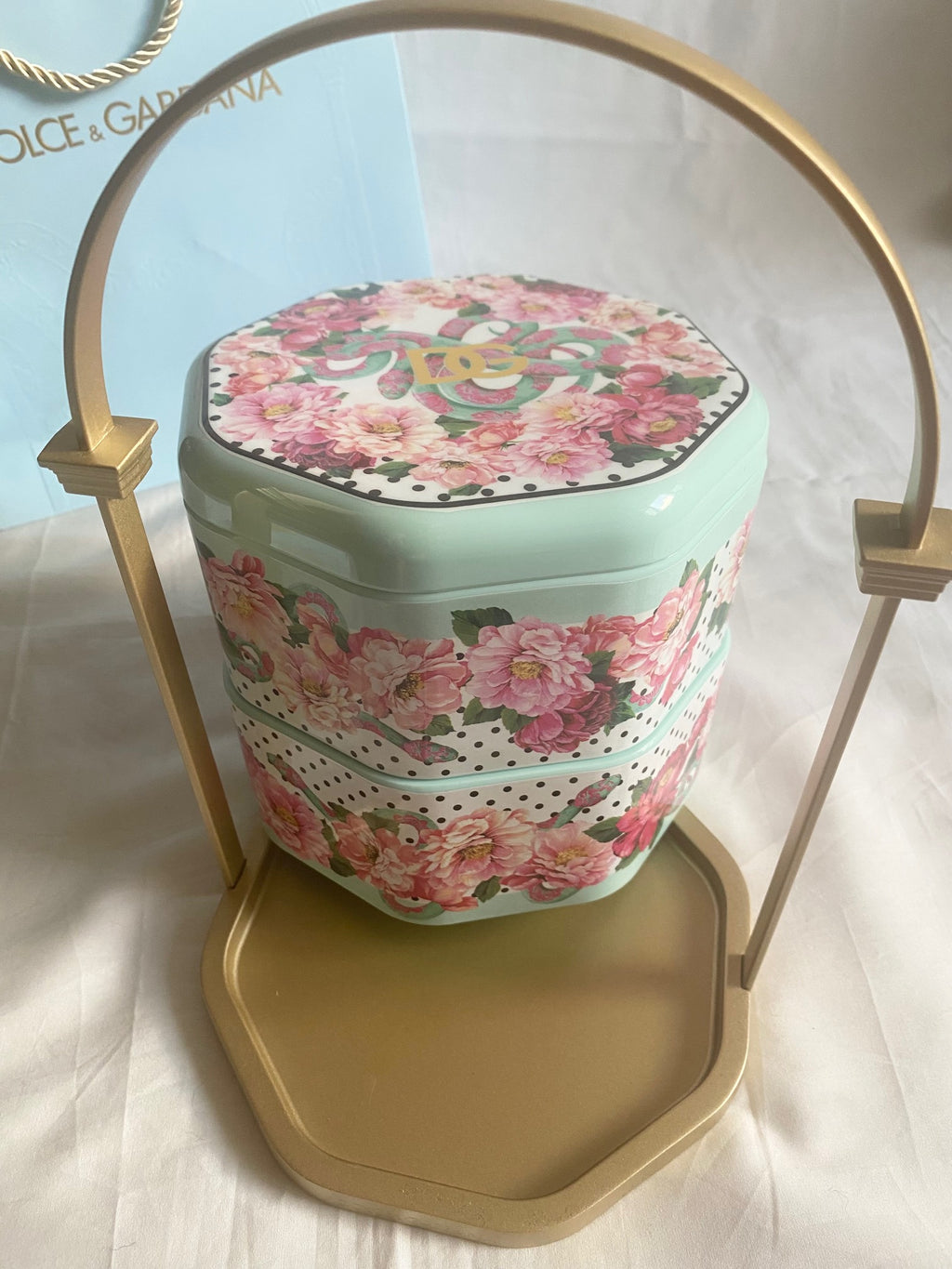 Dolce & Gabbana 2025 Chinese New Year floral candies lunch box with red packets