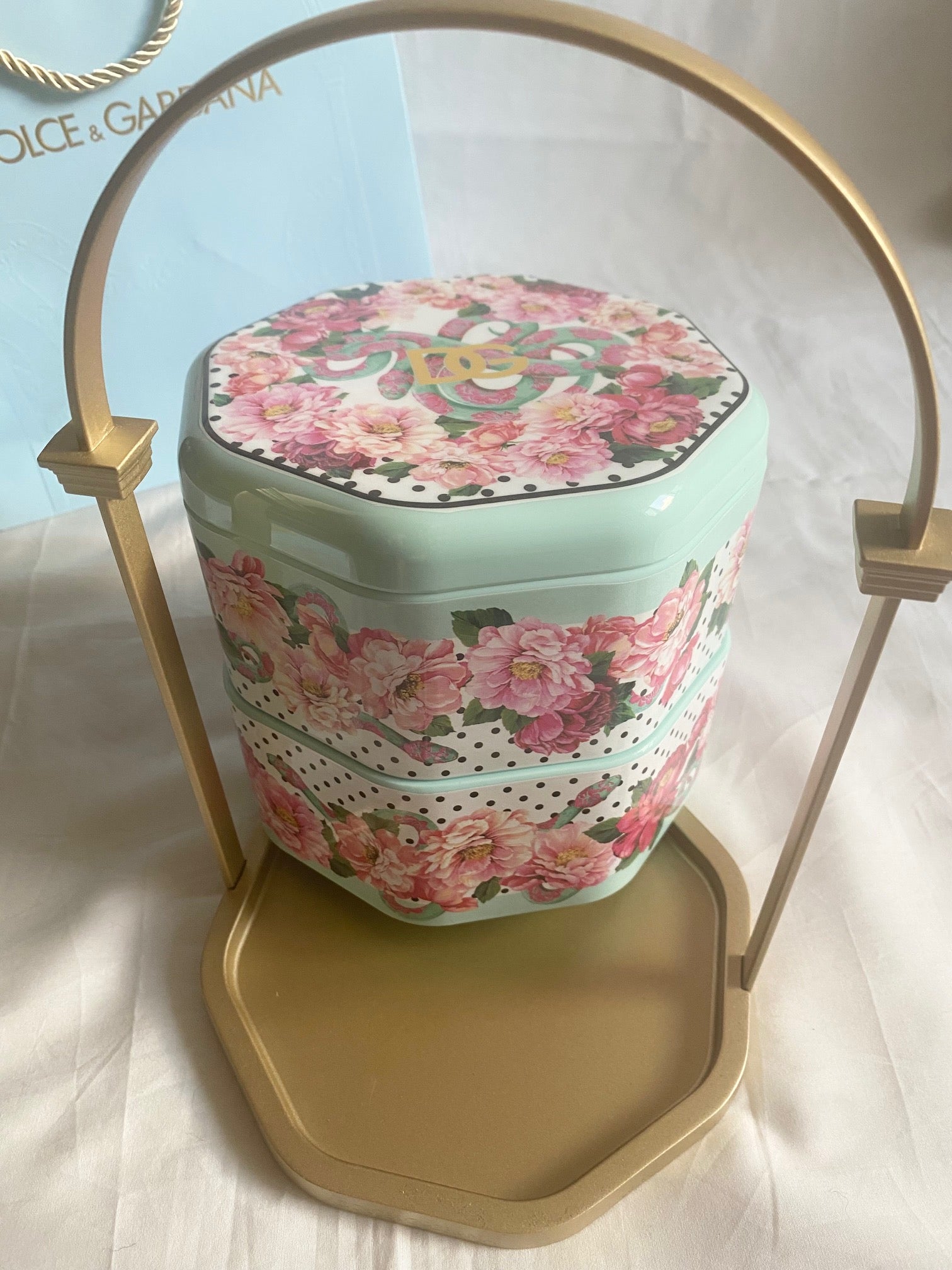 Dolce & Gabbana 2025 Chinese New Year floral candies lunch box with red packets