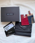 Dolce & Gabbana portable mirror with croco leather case