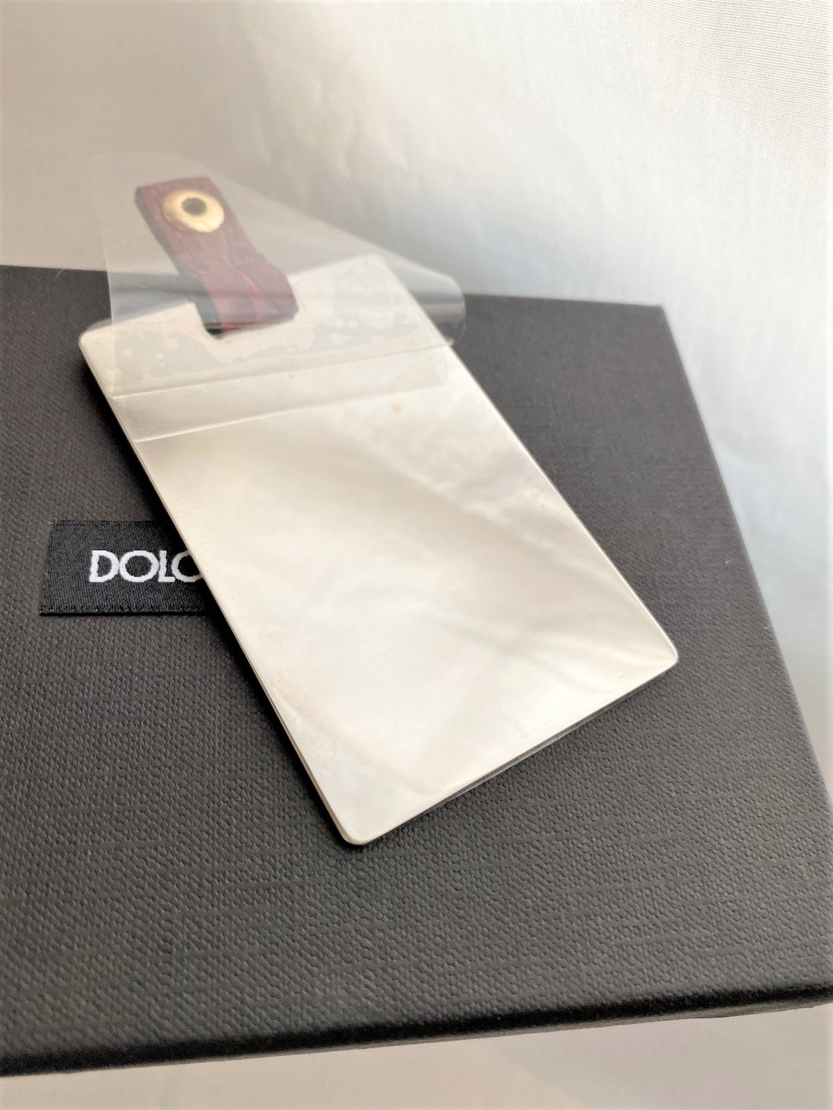 Dolce & Gabbana portable mirror with croco leather case