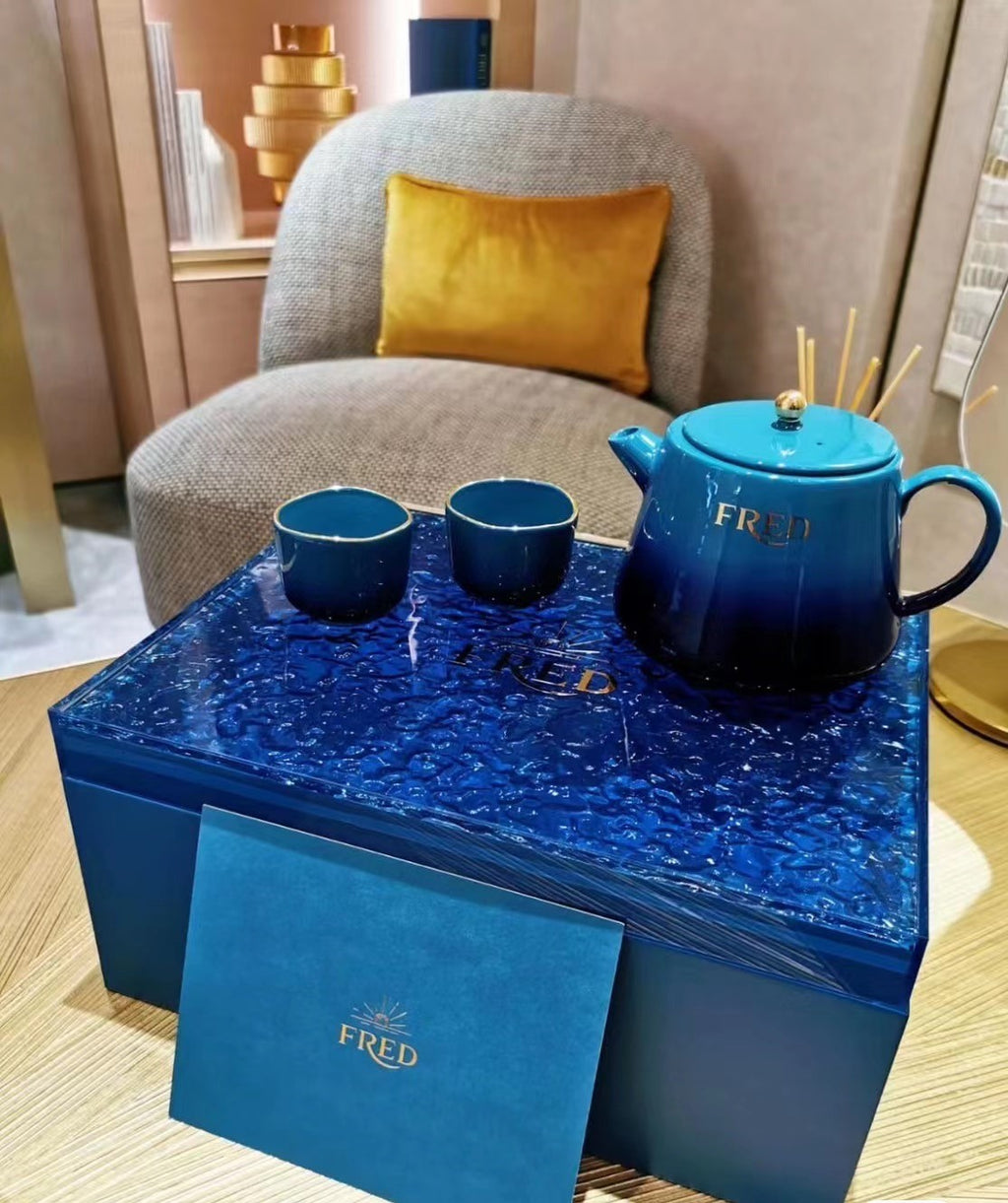 FRED jewelry 2024 mid-autumn festival ceramic teapot & cups box set