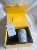 Fendi 2025 FF logo peekaboo bag motif ceramic vase planter