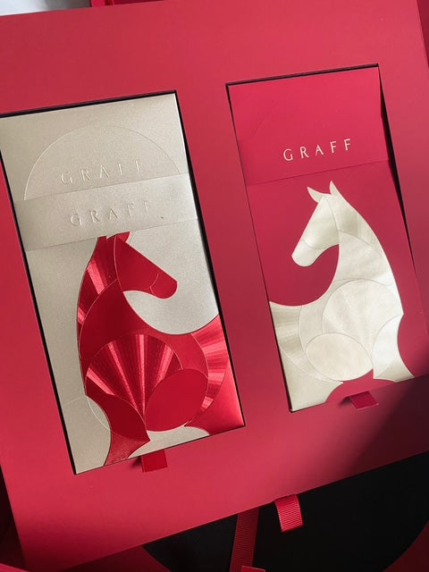 Graff 2026 Chinese New Year porcelain candies tray & red packet box set