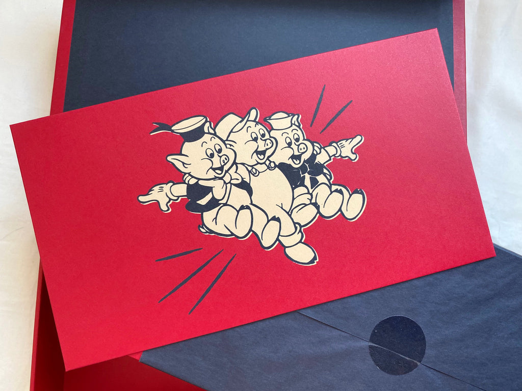 Gucci 2019 Chinese New Year red packet with Disney's Three Little Pigs motif