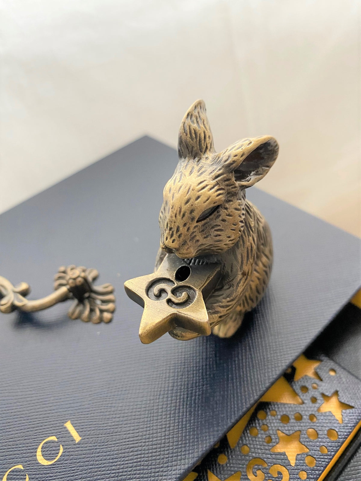 Gucci 2020 Mid-Autumn festival metal rabbit incense stick cabinet box