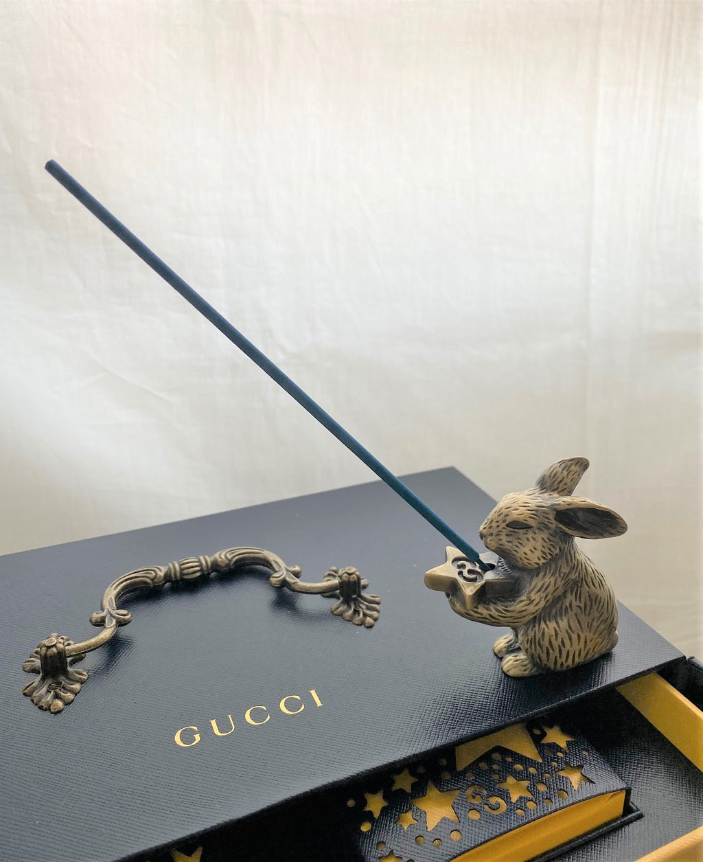 Gucci 2020 Mid-Autumn festival metal rabbit incense stick cabinet box