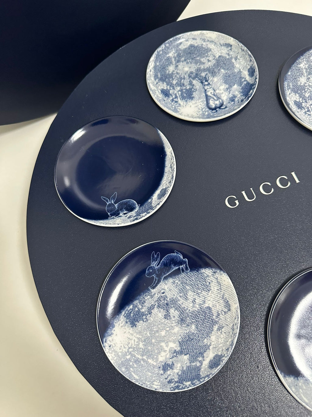 Gucci 2025 Mid-Autumn festival bunny rabbit moon motif porcelain dishes box set