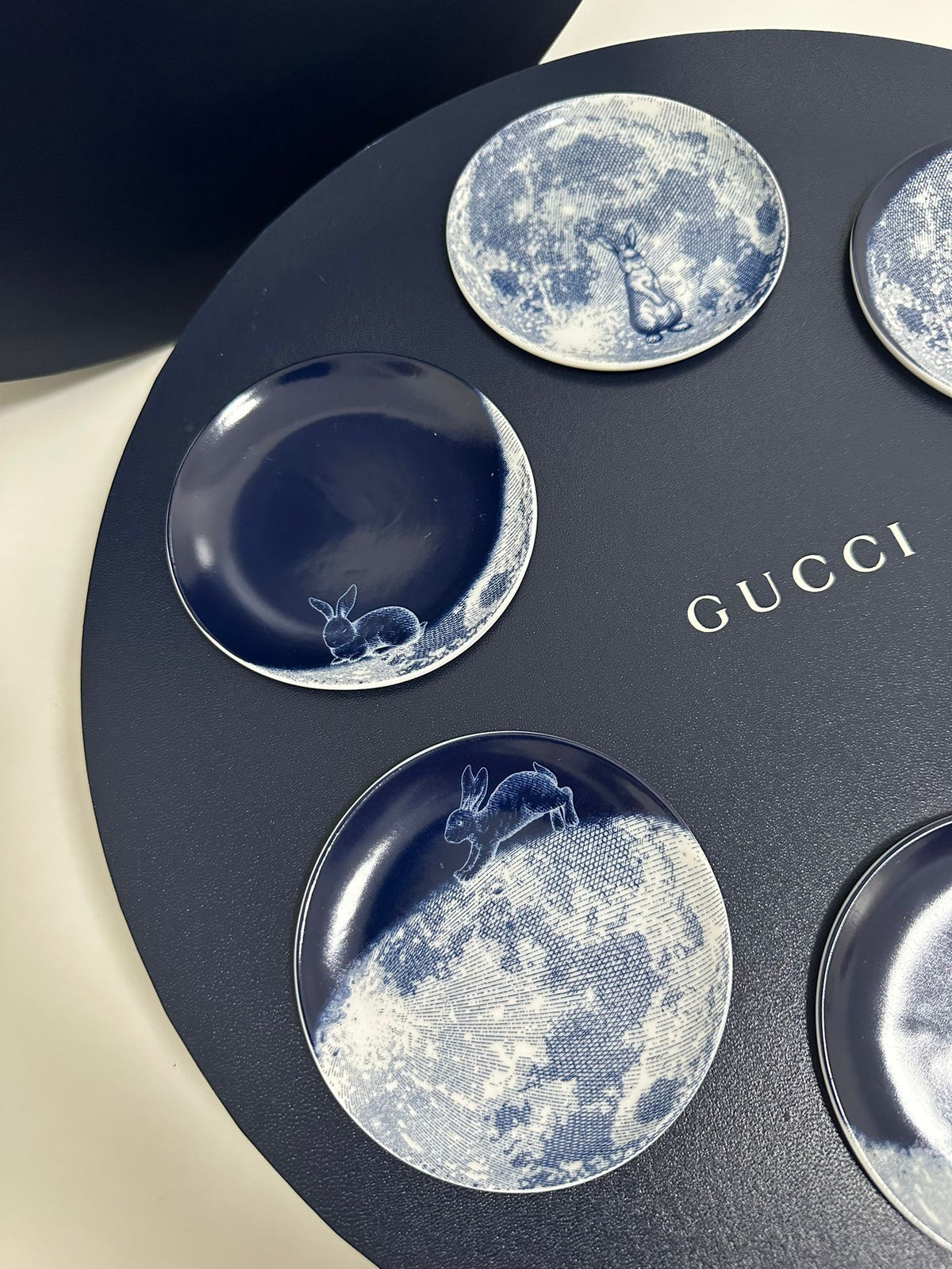 Gucci 2025 Mid-Autumn festival bunny rabbit moon motif porcelain dishes box set