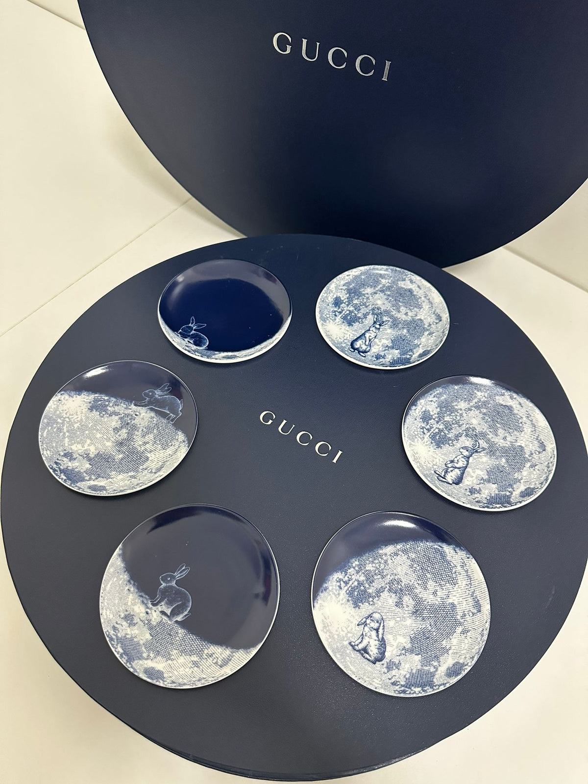Gucci 2025 Mid-Autumn festival bunny rabbit moon motif porcelain dishes box set