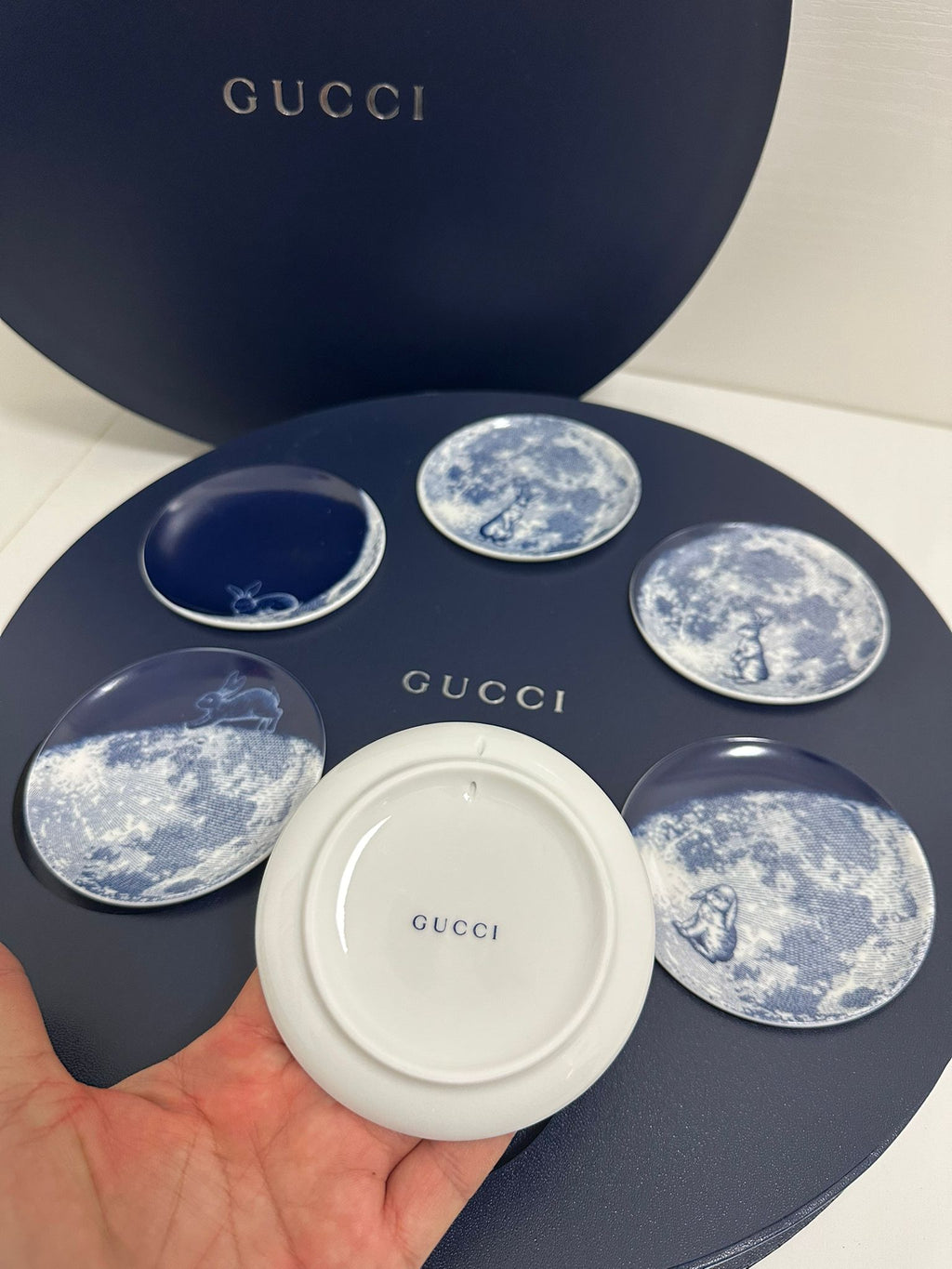 Gucci 2025 Mid-Autumn festival bunny rabbit moon motif porcelain dishes box set