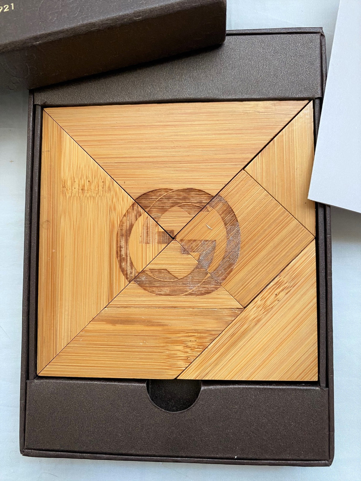Gucci gg logo wooden jigsaw tangram puzzle