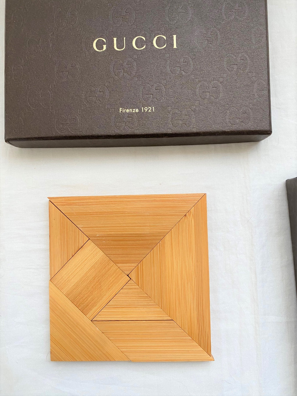 Gucci gg logo wooden jigsaw tangram puzzle
