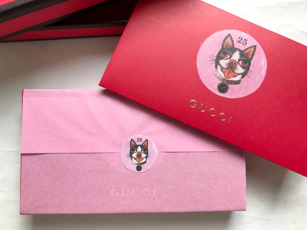 Gucci 2018 Chinese New Year red packet with Bosco dog print