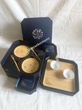 Harry Winston 2025 Mid-Autumn festival tea cups & wooden plate box set