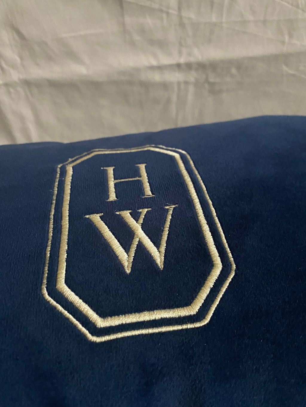 Harry Winston blue velvet cushion