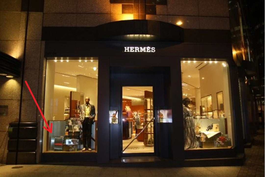 Hermes 2009 steel paper bag for Hong Kong boutique window display